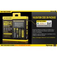 DLZ ส่งฟรี เครื่องชาร์จถ่าน Nitecore D4 สำหรับ AA / 18650 / Ni-Cd / NiMH / Li-ion / Lifepo4 ประกัน1ปี อุปกรณ์ชาร์จแบตเตอรี่