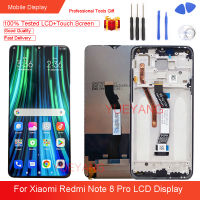 6.53นิ้วใหม่สำหรับ Xiaomi Redmi Note 8 Pro แผงสัมผัสหน้าจอ LCD กระจกเทมเปอร์อะไหล่ซ่อมเซ็นเซอร์หน้าจอ + เครื่องมือซ่อม