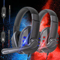 【เรือจากประเทศไทย】Gaming Headset 3.5มิลลิเมตรสายการเล่นเกมชุดหูฟังสเตอริโอลึกเบสเกมหูฟังมืออา Gamer พร้อมไมโครโฟนหูฟังสำหรับพีซี PS4/Phone/PC latop