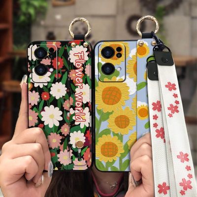 Back Cover ring Phone Case For OPPO Reno7 Pro 5G Soft Durable Soft Case cute protective Wristband Shockproof cartoon