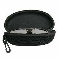 1 Pcs Fashion Portable Sunglasses Case Outdoor Sports Belt Hook Zipper Bag Folding Sunglasses Storage