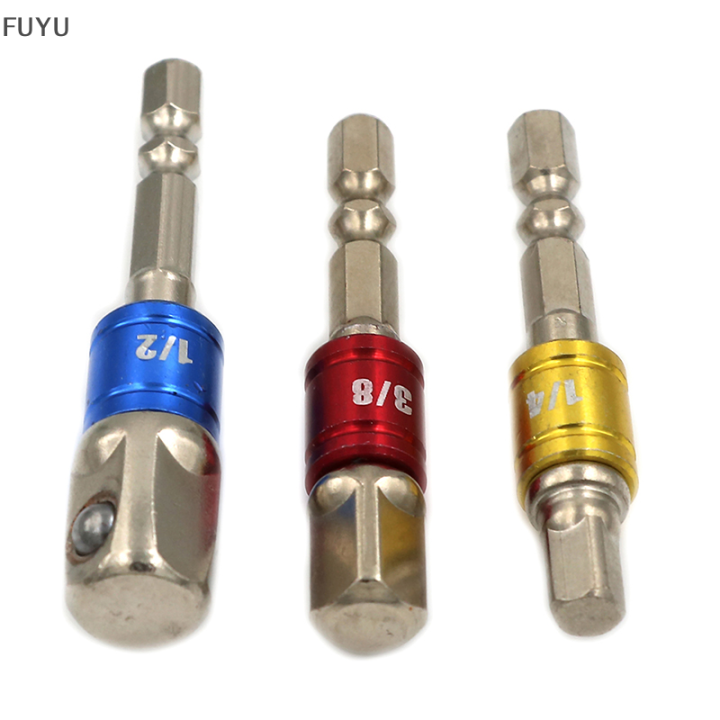 fuyu-1-4-3-8-1-2-ซ็อกเก็ตอะแดปเตอร์ไดรฟ์-hex-shank-converter-extension-drill-bits