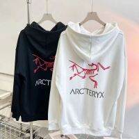 ARCTERYX เสื้อสเวตเตอร์มีฮู้ดพิมพ์ลายอุตสาหกรรมหนักฤดูใบไม้ร่วงและฤดูหนาวแจ็คเก็ตมีฮู้ดสไตล์เดียวกันสำหรับทั้งหญิงและชายลำลองพิมพ์ลายทันสมัย