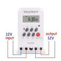 Din Rail Digital Weekly Timer 12V DC Input 7 Days Programmable 24hrs MINI TIMER SWITCH Time Relay Output Load High Power 30A