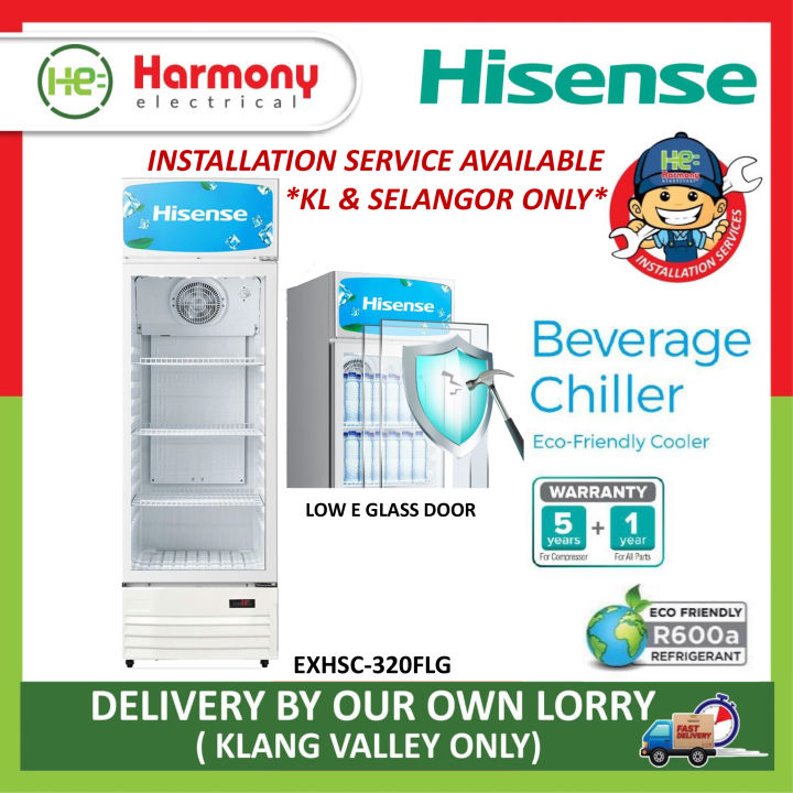 Free Delivery Install Klang Valley Hisense Exhsc 320flg 320l Showcase Commercial Chiller I 7358