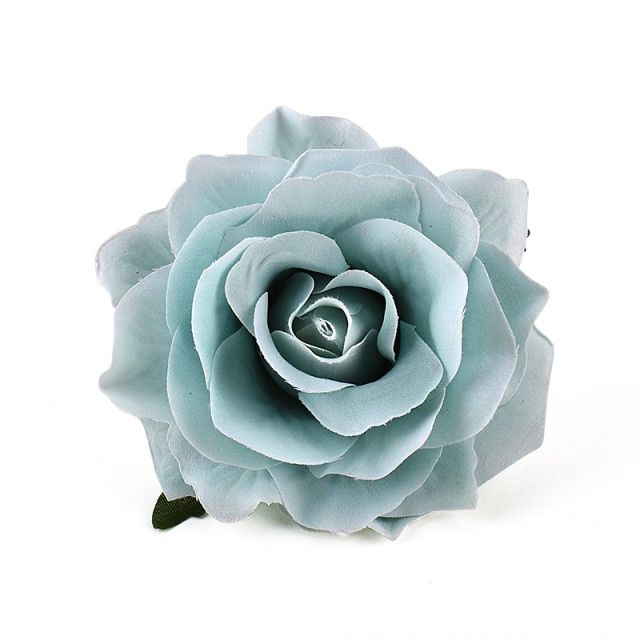 หัวดอกไม้ผ้าไหมประดิษฐ์สีขาว30ชิ้น/9ซม. สำหรับของตกแต่งงานแต่งงานดอกกุหลาบขาวงานประดิษฐ์ทำมืออัลบั้มพวงมาลัยหัวดอกไม้ปลอม