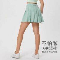 2023 ❐ Anti-exposure outdoor sports tennis skirt fake two-piece with pockets pleated badminton fitness skirt yoga skirt