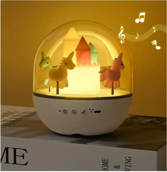 Carousel Music Box Night Light for Kids, Cute Baby Toddler Nursery