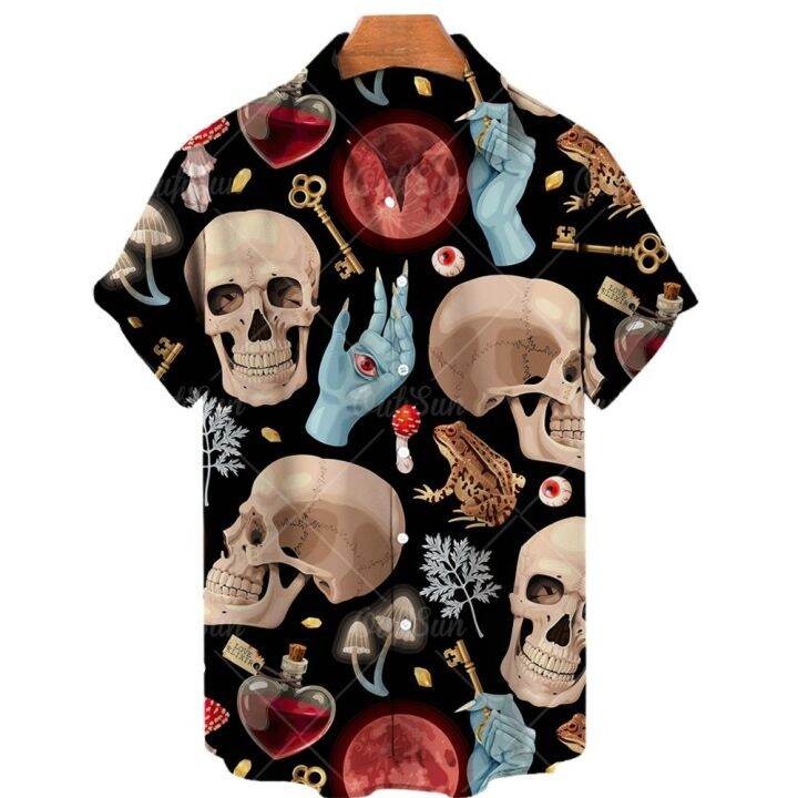 เสื้อยืดพิมพ์ลายกะโหลกสำหรับผู้ชาย3d-เสื้อฮาวายชาย2022เสื้อแฟชั่นแถวเดียว5xl-ปกเสื้อคิวบาสำหรับฤดูร้อน