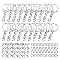 20-320pcs Keychain Open Jump Rings Screw Eye Pins Jewelry Making Accessories Kits for DIY Epoxy Resin Key Chain Pendant Earrings