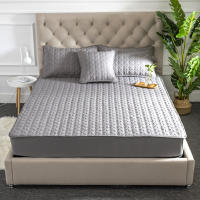 ADOREHOUSE Washable Bed Cover Queen Size Breathable Solid Color Mattress Cover Embossed Quilted King Mattress Protector