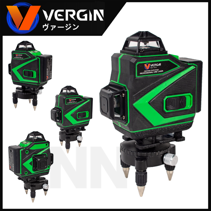 vergin-ระดับน้ำเลเซอร์-4d-16-เส้น-360-องศา-ของแท้100-แสงสีเขียว-สำหรับวัดแนวระนาบและแนวดิ่ง-ลำแสงเลเซอร์มีความคมชัด-ให้ความแม่นยำสูง