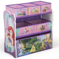 SHA ชั้นเก็บของเล่น Delta Children Disney Princess Multi-Bin Toy Organizer  เด็ก ชั้นวางหนังสือเด็ก  ชั้นเก็บของเด็ก