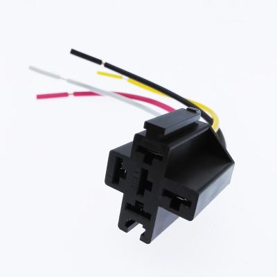 ที่ยึดซ็อกเก็ตฐานยึดรีเลย์5ขาแบบมีสาย12V ความยาวสาย40a 12ซม.