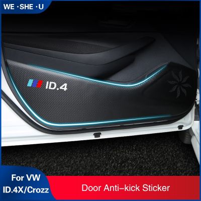 For VW ID.4X ID4 Crozz 2022 Door Anti-Kick Sticker Threshold Strip Door Sill Anti-Dirty Sticker Special Modification Accessories