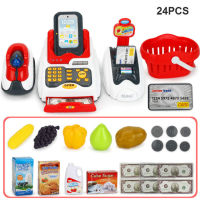 Childrens Multifunction Cash Register Simulation Scanning Card Machine Pretend Play Toy Learning Educational Cashier Kids Gift