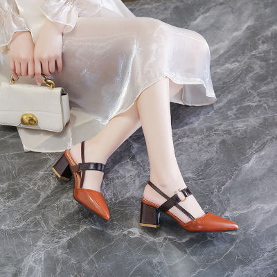 *Kingdom_Fashion รองเท้าแตะ รองเท้าผู้หญิง รองเท้าส้นสูงสตรี  แฟชั่นเกาหลีรองเท้าส้นสูงสตรีระบายอากาศได้ รองเท้าส้นสูง รองเท้าวัยรุ่น  ส้นหนา 2023 ใหม่071534