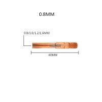 【No-profit】 chengyuanshop หัวเชื่อม CO2อุปกรณ์เสริมเครื่องยนต์0.8/ / 1.2/1.6X40มม. หัวฉีดทองแดงนำไฟฟ้า180A หัวฉีดลวดเชื่อม