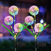 Outdoor Solar Led RGB Colors Dandelion Flower Spike Light For Party Holiday Solar Garden Lights Outdoors