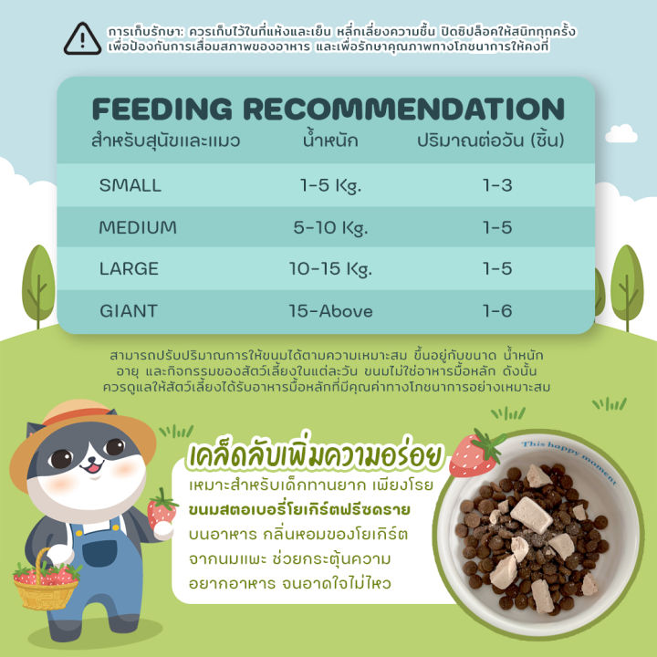 ขนมสุนัข-แมว-ฟรีดดราย-สตรอเบอร์รี่โยเกิร์ต-แคลเซียมสูง-ไขมันต่ำ-ดีต่อสุขภาพ-บำรุงลำไส้-เพิ่มความอยากอาหาร