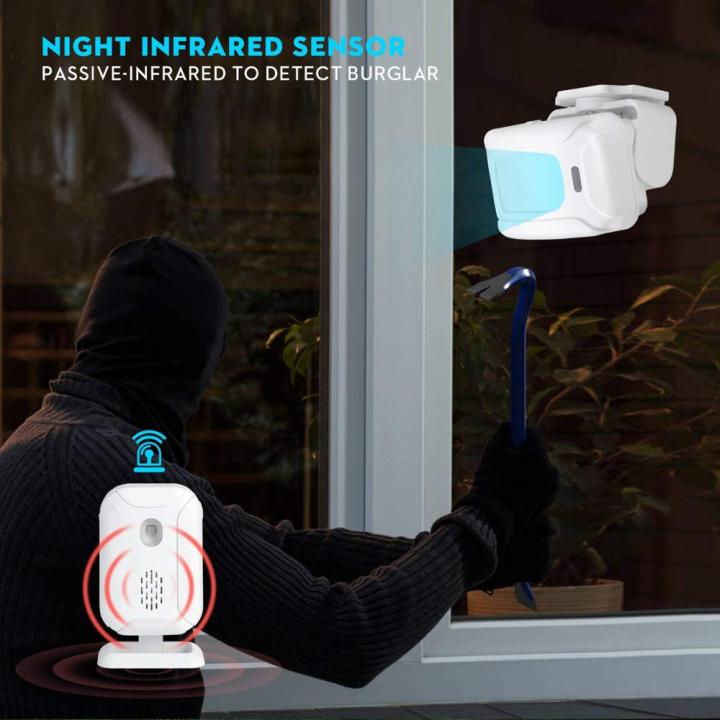 dtrade-สัญญาณกันขโมยไร้สาย-แจ้งเตือนเมื่อมีการเคลื่อนไหว-สัญญาณเตือนคนเข้า-แจ้งเตือนคนเข้าร้าน-เสียงร้านสะดวกซื้อ-wireless-pir-motion-sensor-alarm-shopkeeper-welcome-doorbell-burglar-alarm-anti-theft-