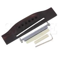 Wood Guitar Bridge Saddle Nut&amp; Adjustable Shaft for 6 String Folk Guitar