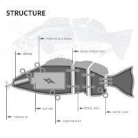 เหยื่อไฟฟ้าว่ายน้ำ Robotic Segment Fishing Lure ชาร์จ USB เหยื่อว่ายน้ำ