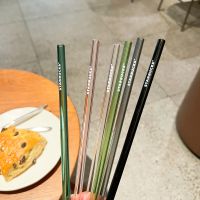 Starbuck Official Store Starbuck Summer Glass Straw Fittings Can Be รีไซเคิล Universal Straw Cup To Replace Heat-Resistant Dazzling Color Non-Disposable Starbuck Tumbler Starbuck Mug