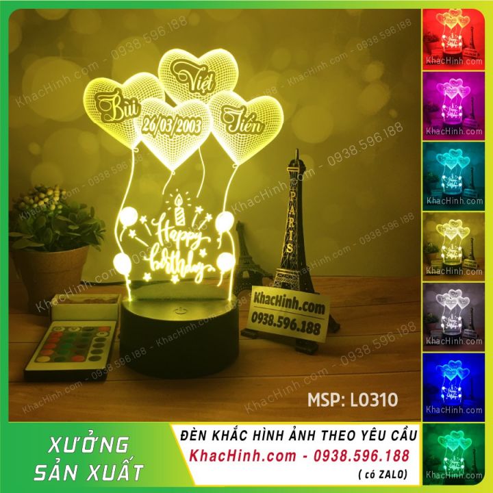 Đèn Led 3D Theo Yêu Cầu Đèn khắc hình theo yêu cầu đèn để bàn quà tặng sinh  nhật quà tặng ý nghĩa  Đèn Ngủ Để Bàn Đơn Giản  khachinhcom 
