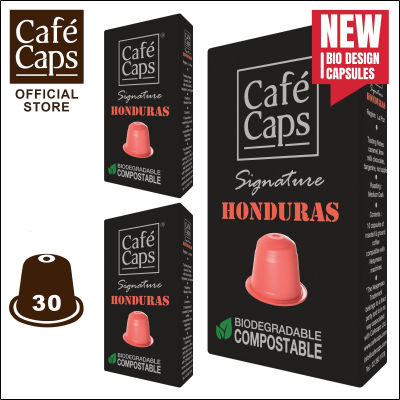 Cafecaps - แคปซูลกาแฟ Nespresso Compatible Signature Honduras (3กล่อง X 10 แคปซูล) - กาแฟคั่วกลาง- เทสติ้งโน๊ต คาราเมล ช็อกโกแลตนม มะนาวและส้มเขียวหวาน และกลิ่นแอปเปิ้ลแดง  - แคปซูลกาแฟใช้ได้กับเครื่อง Nespresso เท่านั้น