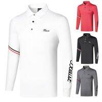 Le Coq❈✌﹊ Titleist golf mens clothes golf clothing outdoor sun protection casual sports long-sleeved POLO shirt T-shirt