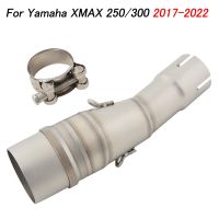 รถจักรยานยนต์สำหรับ Yamaha X MAX XMAX 250 300 XMAX250 XMAX300หนีไอเสีย2017-2022ท่อเชื่อมกลางเชื่อมต่อระบบท่อไอเสีย51มม.