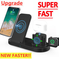 15W 3 In 1 Wireless Charger Stand For Iphone 14 13 12 11 X 8 Fast Charging Dock Station For Apple Watch Iwatch 8 7 SE 6 Airpods