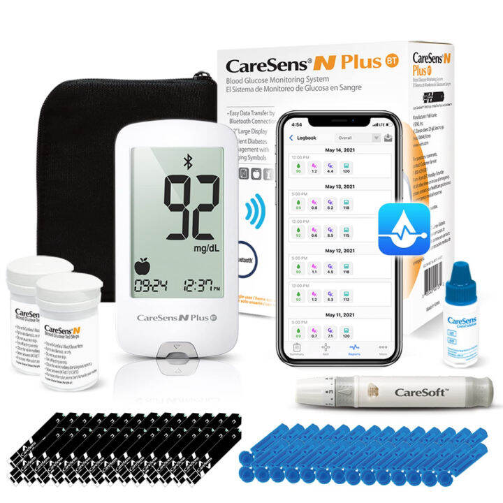 CareSens N Plus Bluetooth Blood Glucose Monitor Kit with 100 Blood