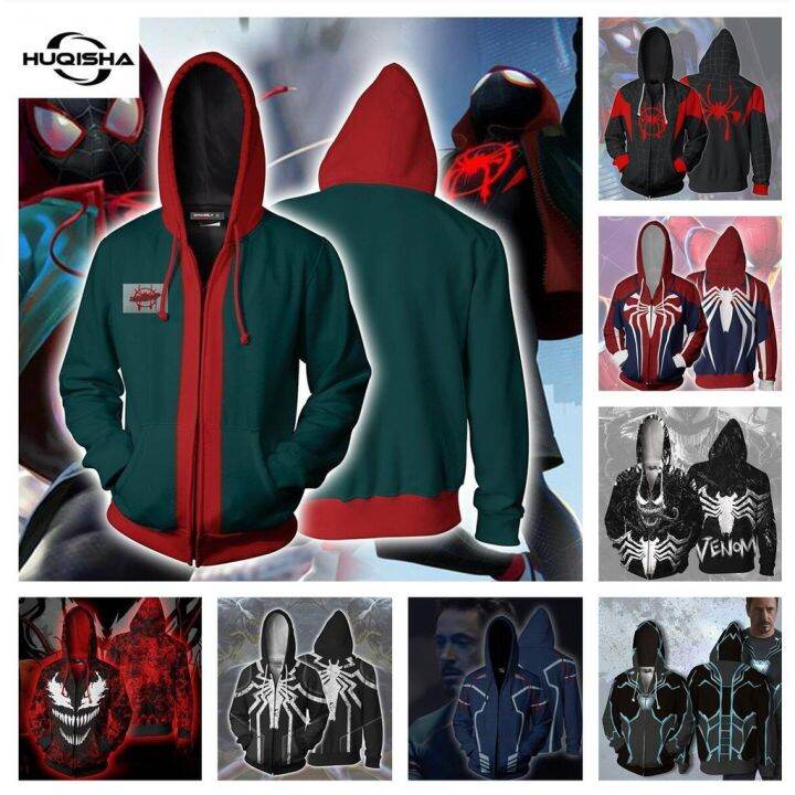 ใหม่-3d-พิมพ์-spiderman-venom-hoodies-แฟชั่น-casual-sweatshirts-superhero-คอสเพลย์เครื่องแต่งกาย