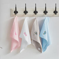 1 Pc 30x30cm 100% Cotton Car Animal Embroidery Solid Color Soft Bathroom Wash Cloth Children Face Towel For Kids