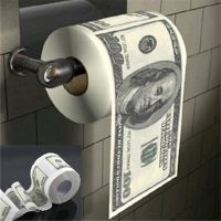 Hot Sales Donald Trump $100 Dollar Bill Toilet Paper Roll Funny Novelty Gag Gift Dump Trump