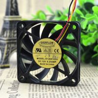 Taiwan EVERFLOW R126010DU A 6010 6CM 12V 0.25A 3-wire cooling fan