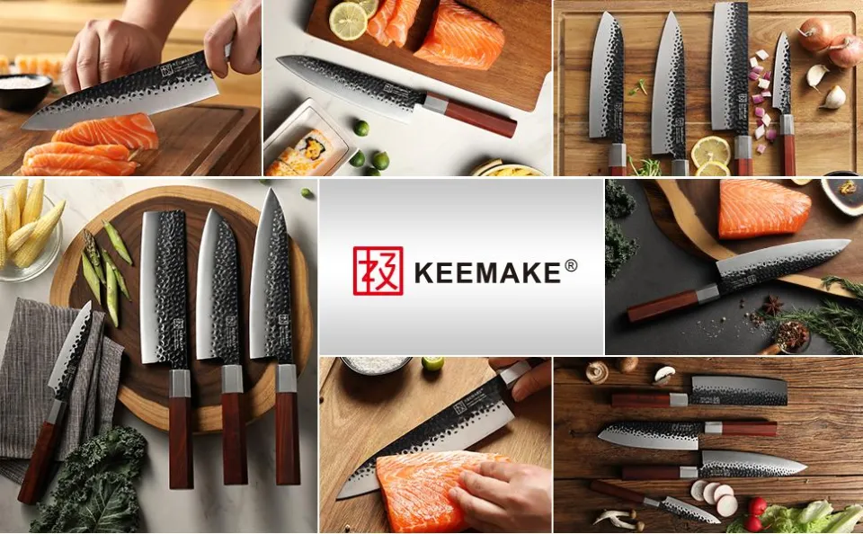 KEEMAKE Kitchen Knife Chef Knife 203MM Damascus 67 Layer Hammered