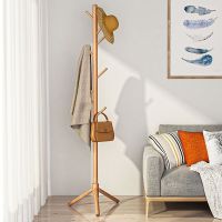 [COD] hanger wholesale solid coat floor living room hanging clothes bag single pole tree fork storage shelf