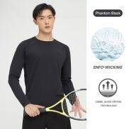 Camel Áo Thun Thể Thao Nam Tay Dài Nhanh Khô Áo Thoáng Khí Chạy Bộ Cổ Tròn
