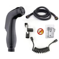 Black Toilet Spray Gun Bidet Sprinklers Flushing Sprayer Shower Head Hook Holder Water Hose Valve Bathroom Accessories p1