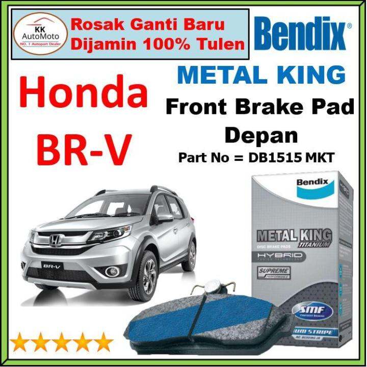 1 Set x Bendix Metal King Front Brake Pad Honda BRV / BRV Brake