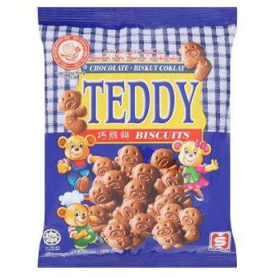 (แพ็ค3)TEDDY Chocolate Biscuits 120g. บิสกิตคุกกี้ช็อคโกแลตรูปหมี