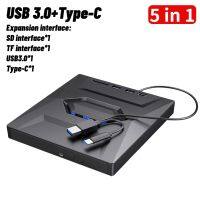 เครื่องเขียนดีวีดีซีดีสีดำ5 In 1 USB 3.0 Type C External CD DVD RW VCD ไดรฟ์ออปติคัลกับ Sd/tf พอร์ต DVD เครื่องเขียน CD สำหรับแล็ปท็อปและโน้ตบุ๊คซุปเปอร์ไดร์ฟ