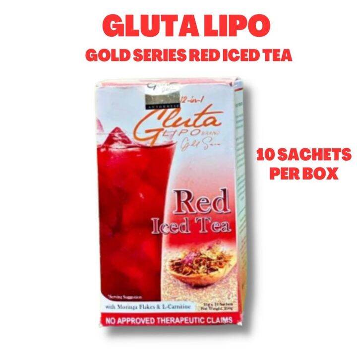 GLUTA LIPO RED ICED TEA 1 box 10 Sachet Lazada PH