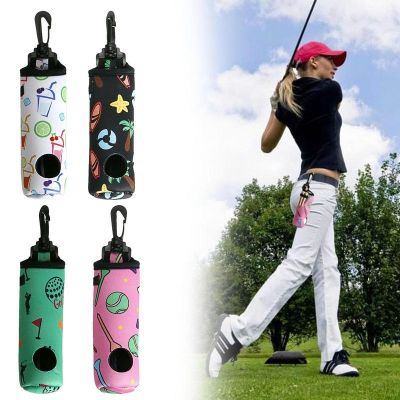 Tas bola Golf Mini portabel pak pinggang bola Golf dapat menampung 3 bola Golf 3 kuku kantong penyimpanan klip sabuk pinggang aksesoris Golf