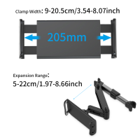 กันกระแทก Universal Telescopic พับ Stable Car Backseat ติดตั้งง่ายคงที่ปรับมุมแนวนอนแนวตั้ง 360 องศาหมุนไม่ลื่นผู้ถือโทรศัพท์