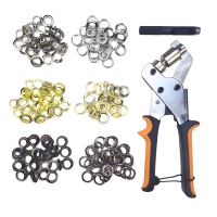 (10.5mm) 90set Grommet Pliers Metal Grommets Kit Handheld Hole Punch Pliers  for Grommet Machine Hand Press Grommet Tool Leather  Pliers