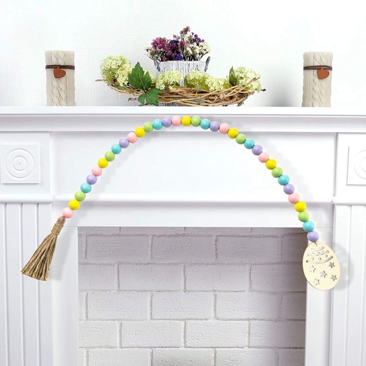 easter-wood-bead-garland-farmhouse-rustic-spring-beads-garland-prayer-boho-beads-tiered-tray-accessory-for-easter-decor